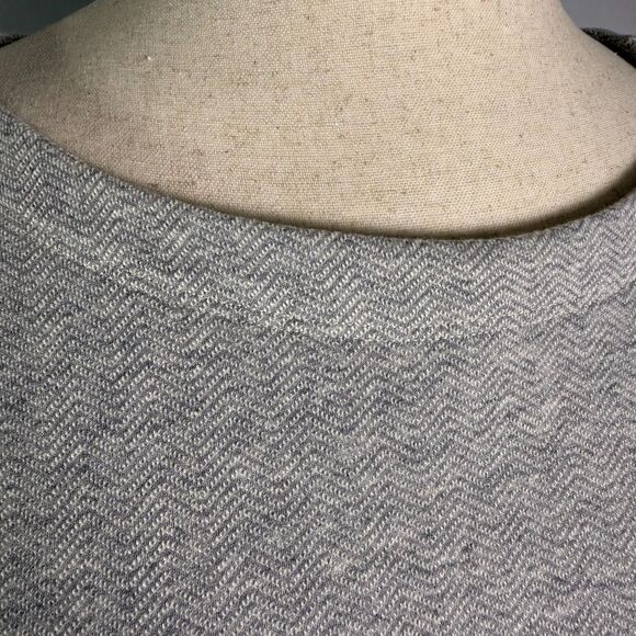 Emerson Fry Alice Dress Size L WARM 100% Cotton Long Sleeve Herringbone Gray - Picture 7 of 10